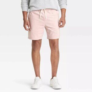 NWT Goodfellow & Co Men's Size 7 Ash Pink Elevated Corduroy Pull-On Shorts